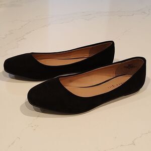 Madden Girl SoCute Black Fabric Suede Ballet Flats